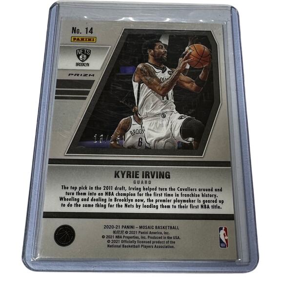 Panini Mosaic Basketball 2020-21 Prizm Kyrie Irving Will To Win 13/15 Numbered - Picture 2 of 3